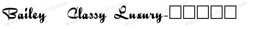 Bailey   Classy Luxury字体转换
